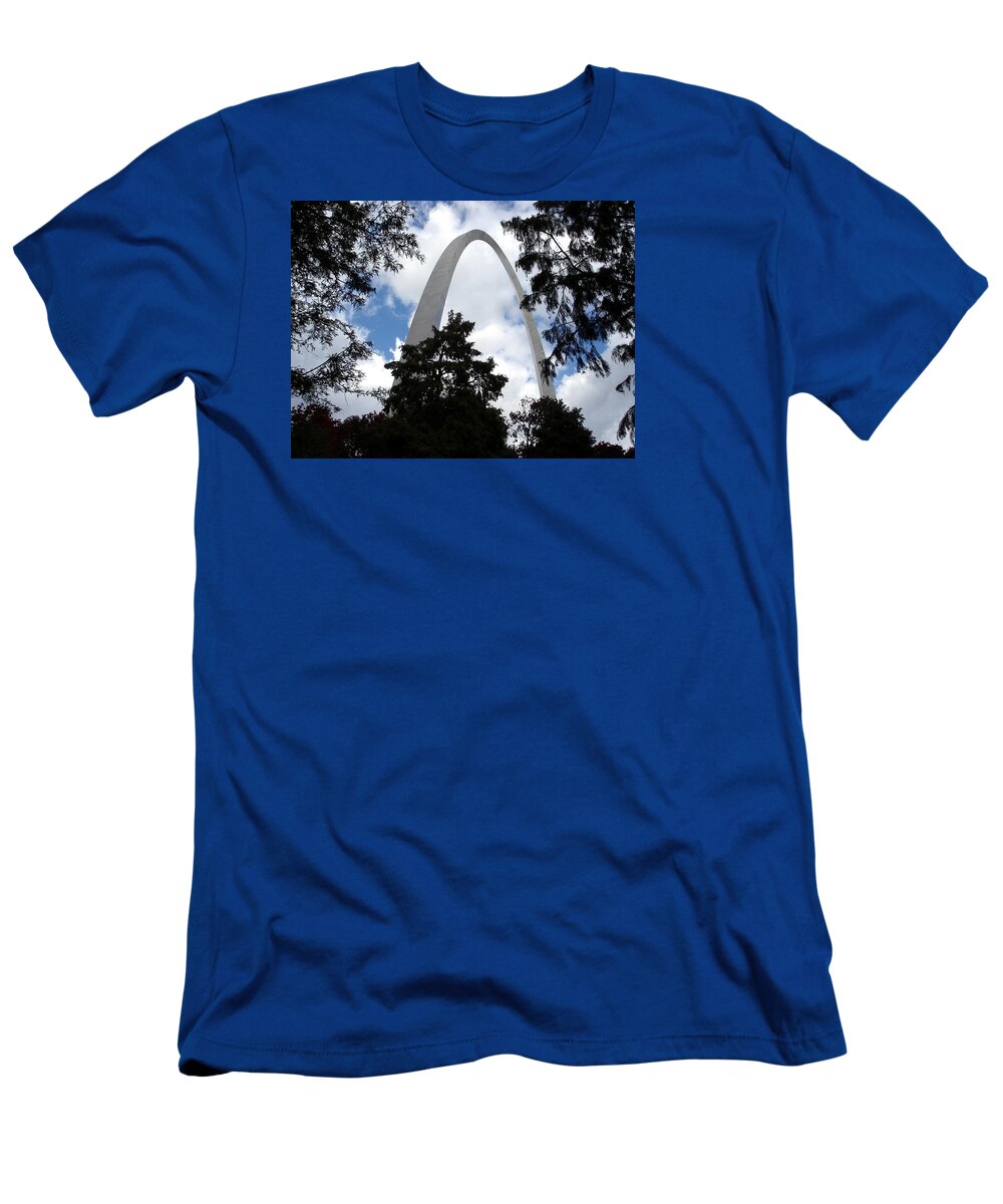 Saint Louis Arch T-Shirt featuring the photograph Arch to the Sky #4 by Kenny Glover