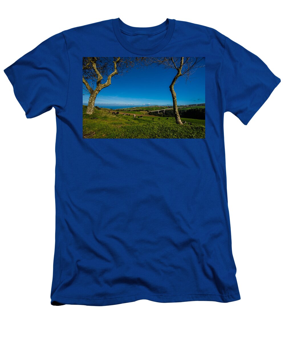 Art T-Shirt featuring the photograph Between Two Trees #2 by Joseph Amaral