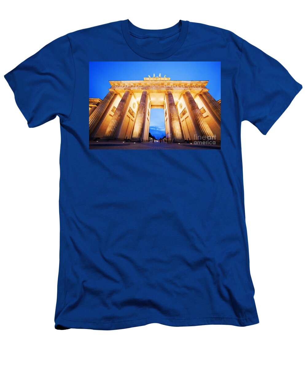 Brandenburg T-Shirt featuring the photograph Brandenburg Gate Berlin Germany #2 by Michal Bednarek