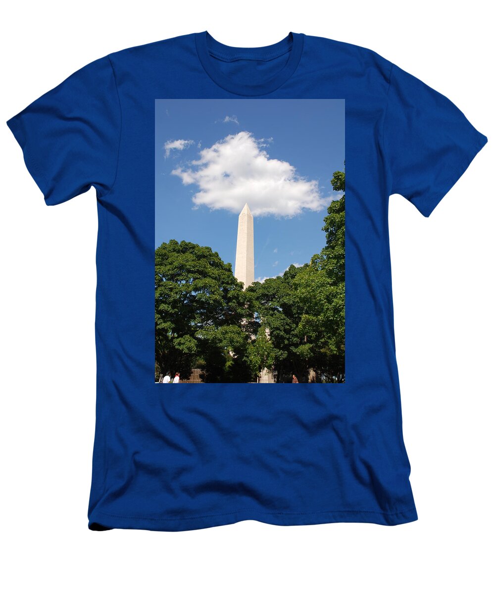Washington T-Shirt featuring the photograph Obelisk Rises Into the Clouds by Kenny Glover