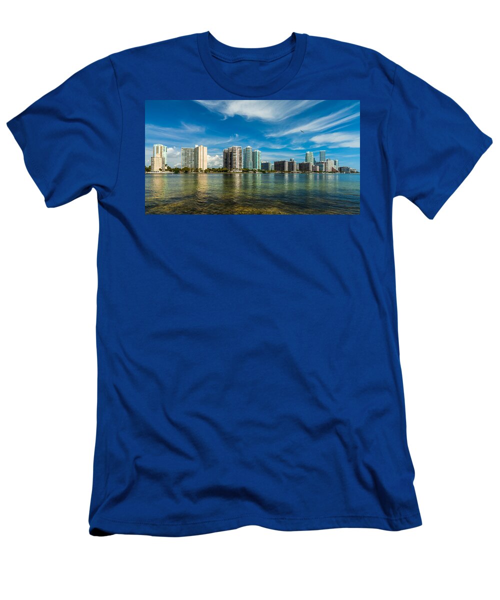 Architecture T-Shirt featuring the photograph Miami Skyline #4 by Raul Rodriguez