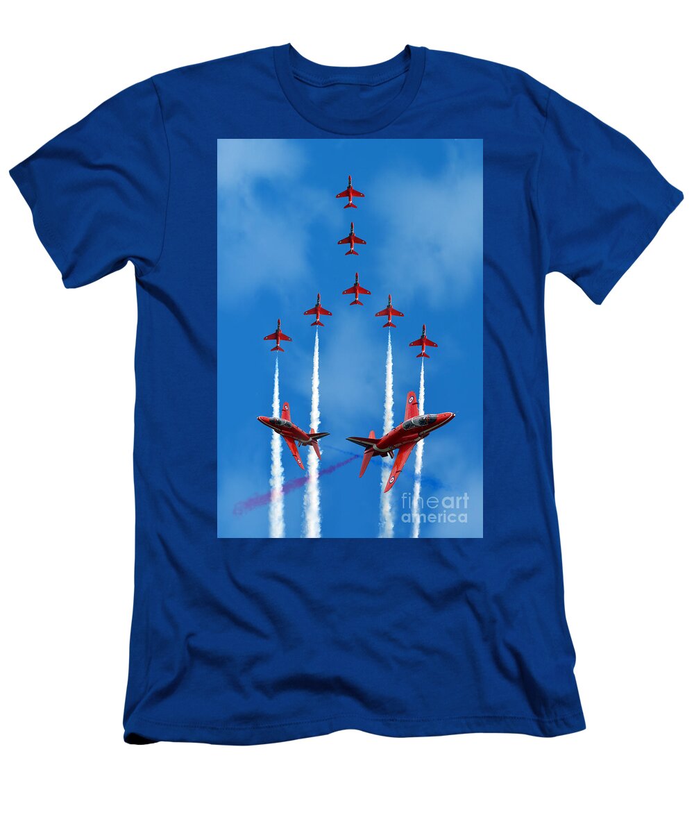 The Red Arrows T-Shirt featuring the digital art The Red Arrows by Airpower Art