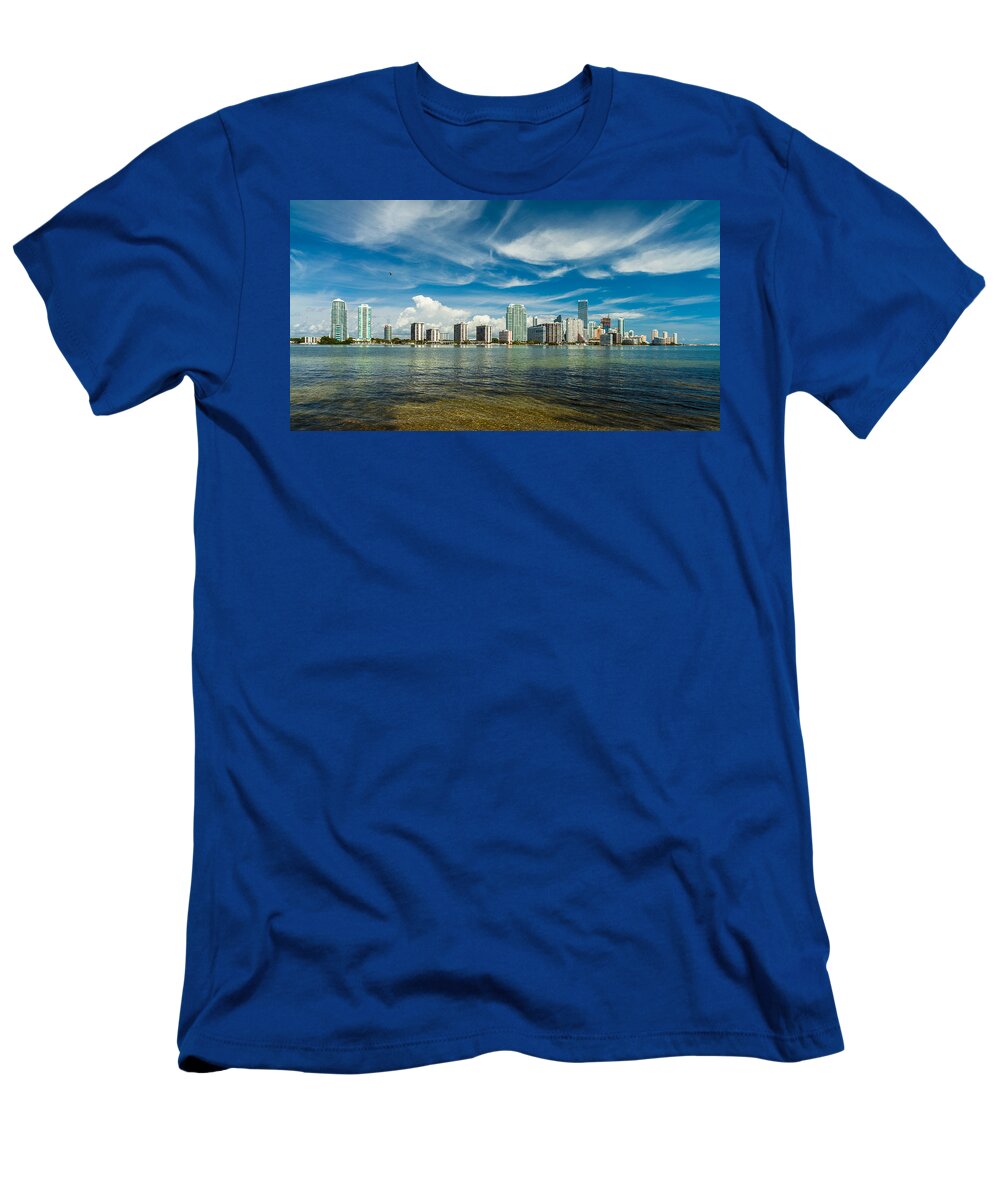 Architecture T-Shirt featuring the photograph Miami Skyline #5 by Raul Rodriguez