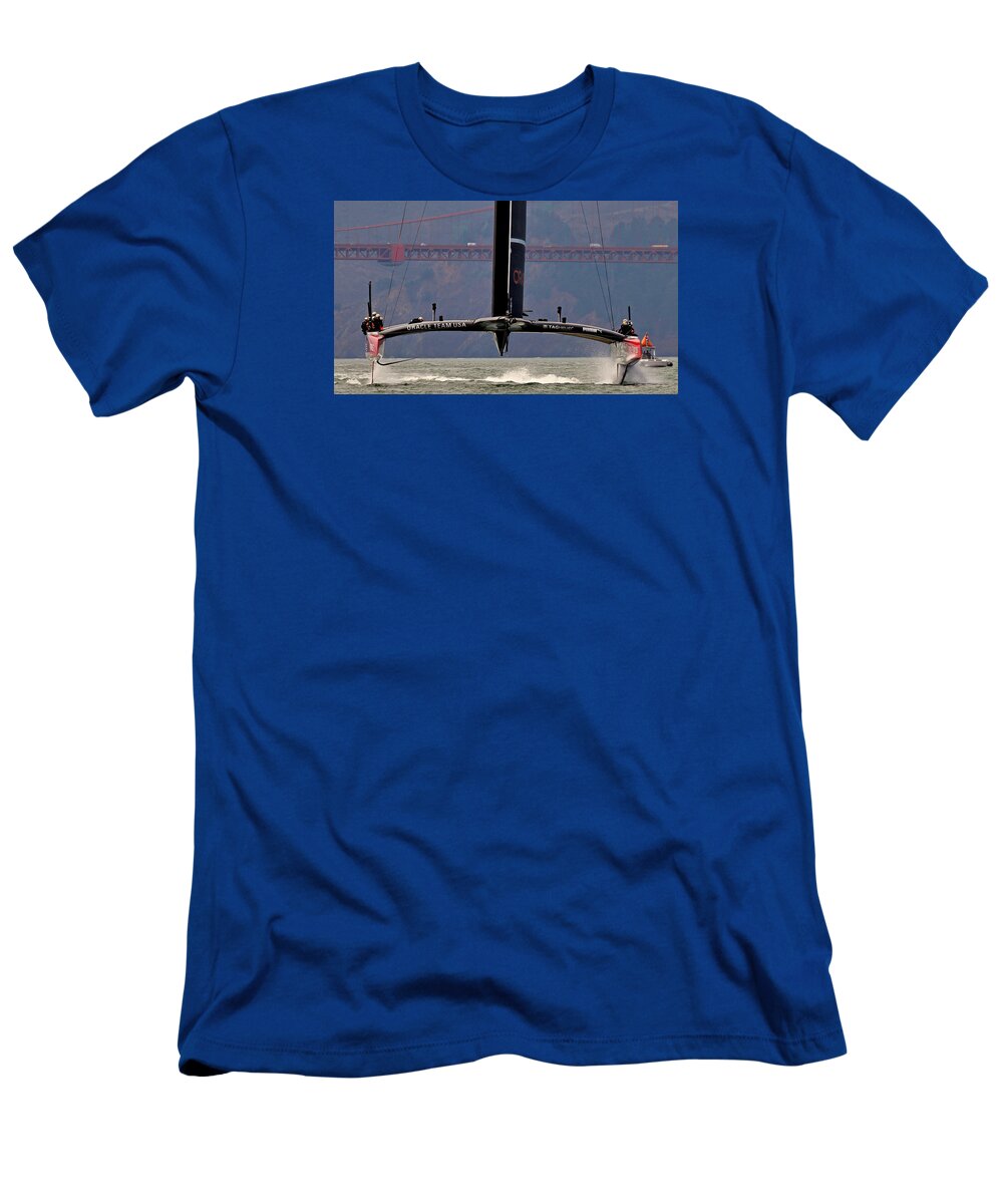 Oracle T-Shirt featuring the photograph America's Cup San Francisco #33 by Steven Lapkin