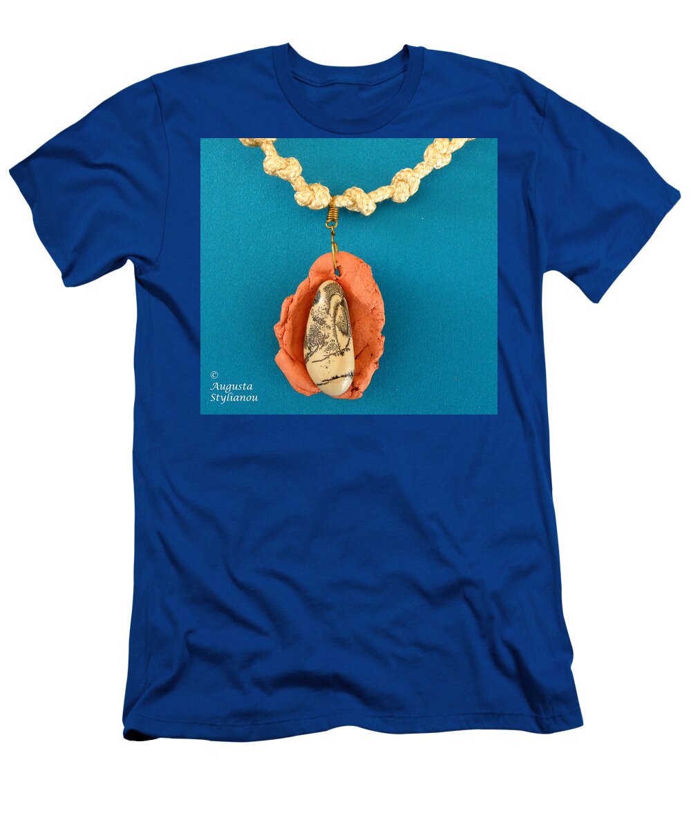 Augusta Stylianou T-Shirt featuring the jewelry Aphrodite Gamelioi Necklace by Augusta Stylianou