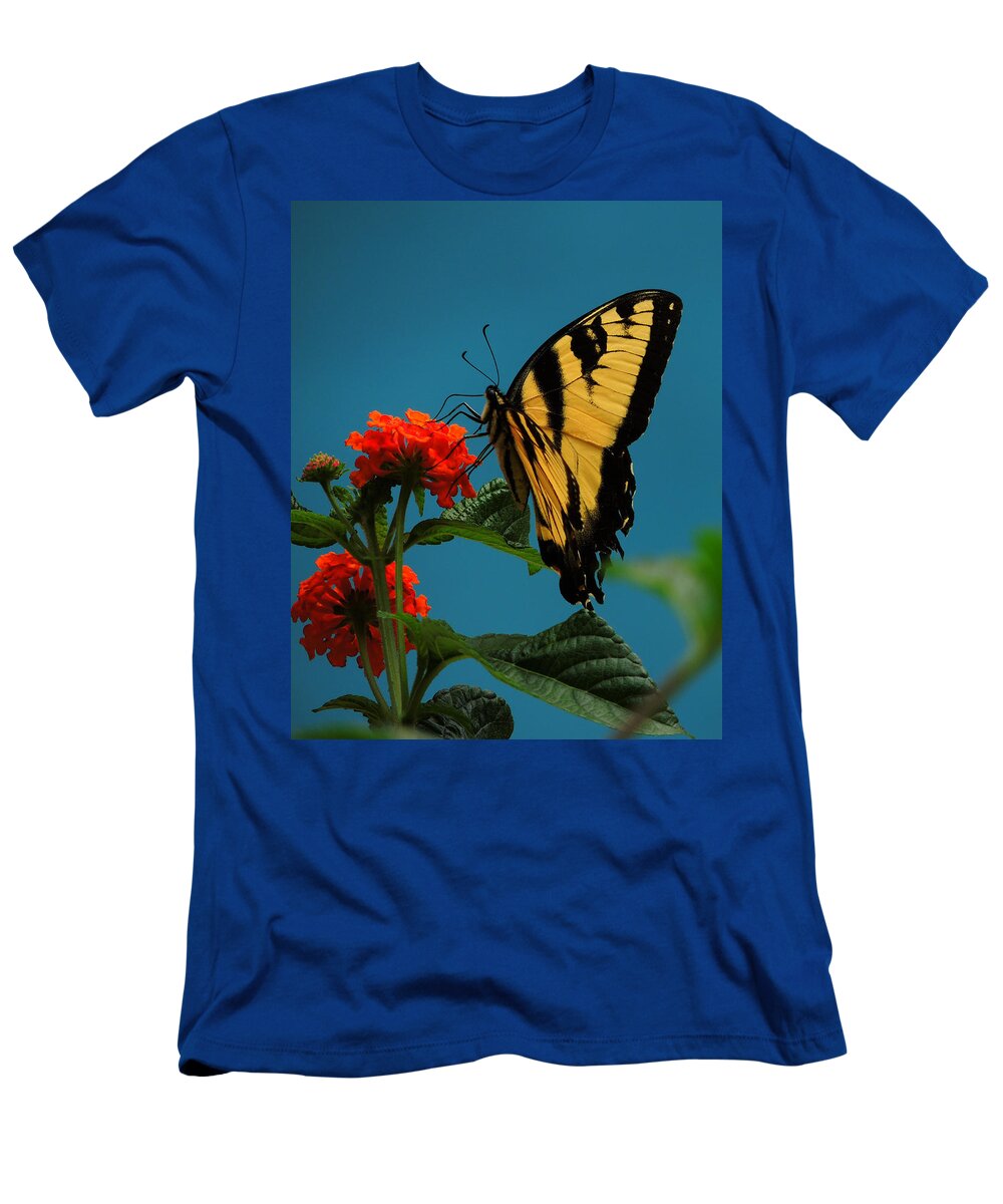 A Butterfly T-Shirt featuring the photograph A Butterfly by Raymond Salani III
