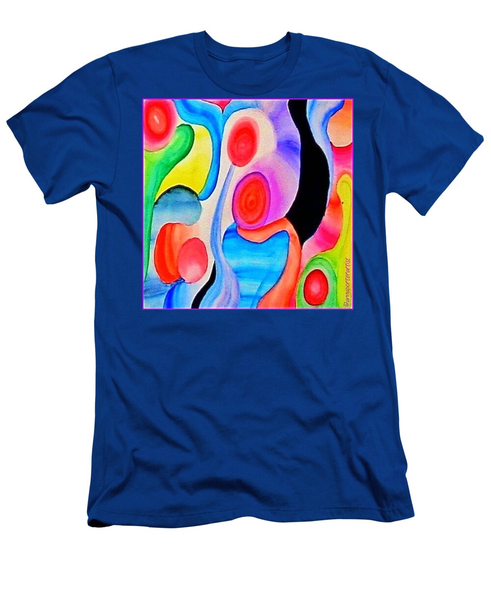 Abstract T-Shirt featuring the photograph Abstract Peacock by Anna Porter