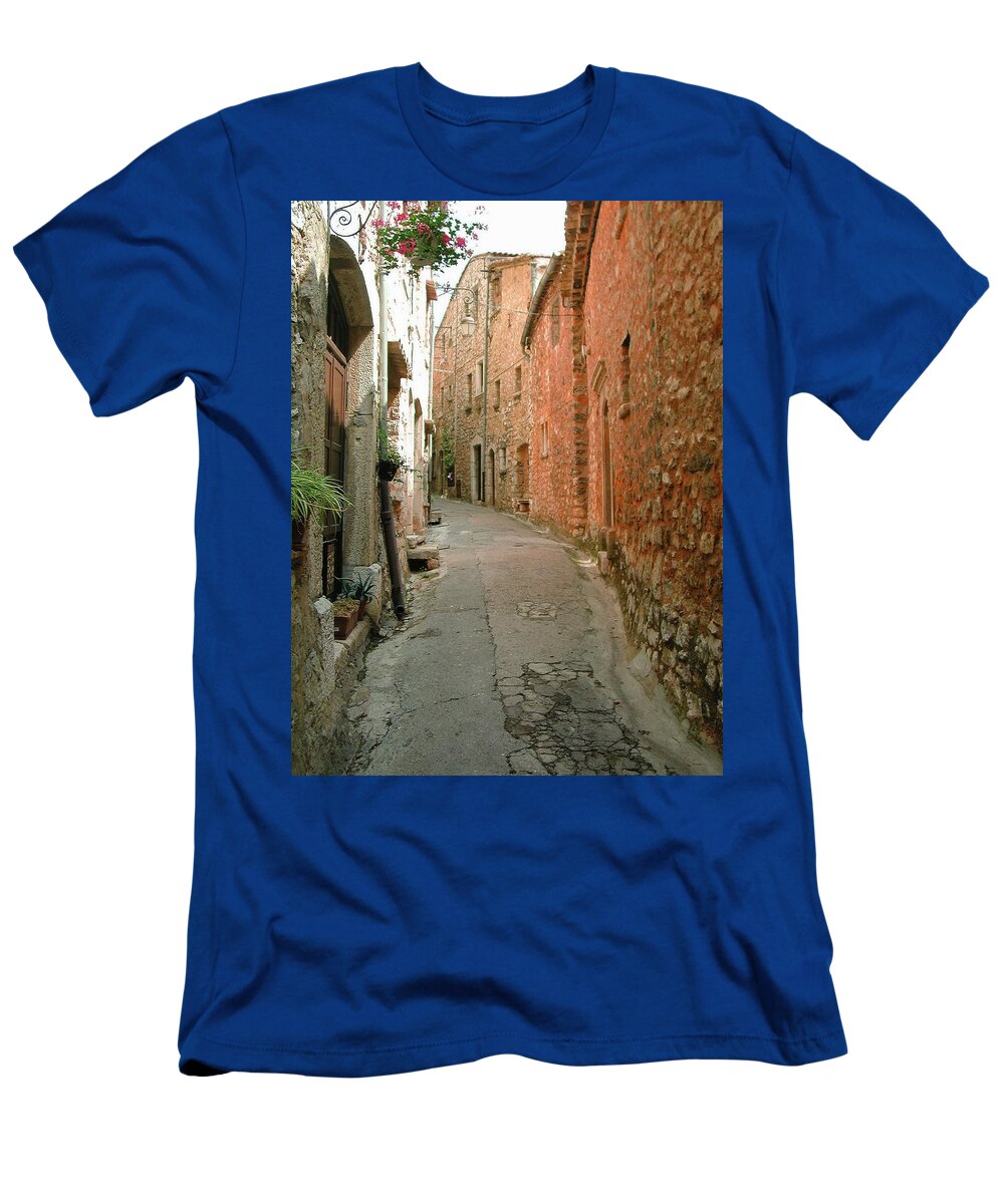 Alley Provence France Tourrette-sur-loup T-Shirt featuring the photograph Alley in Tourrette-sur-Loup by Susie Rieple