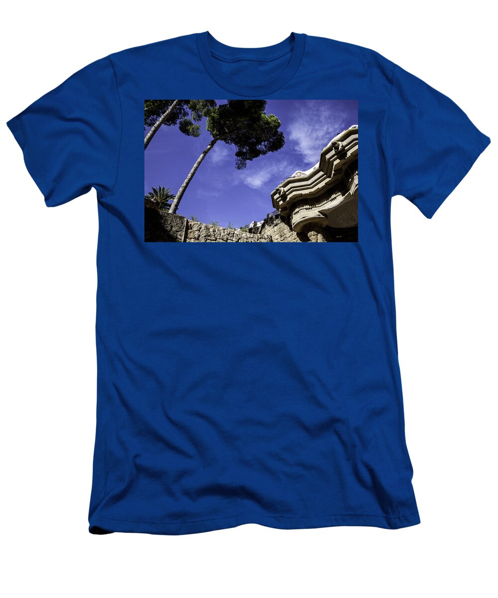 Parc Guell T-Shirt featuring the photograph At Parc Guell in Barcelona - Spain by Madeline Ellis