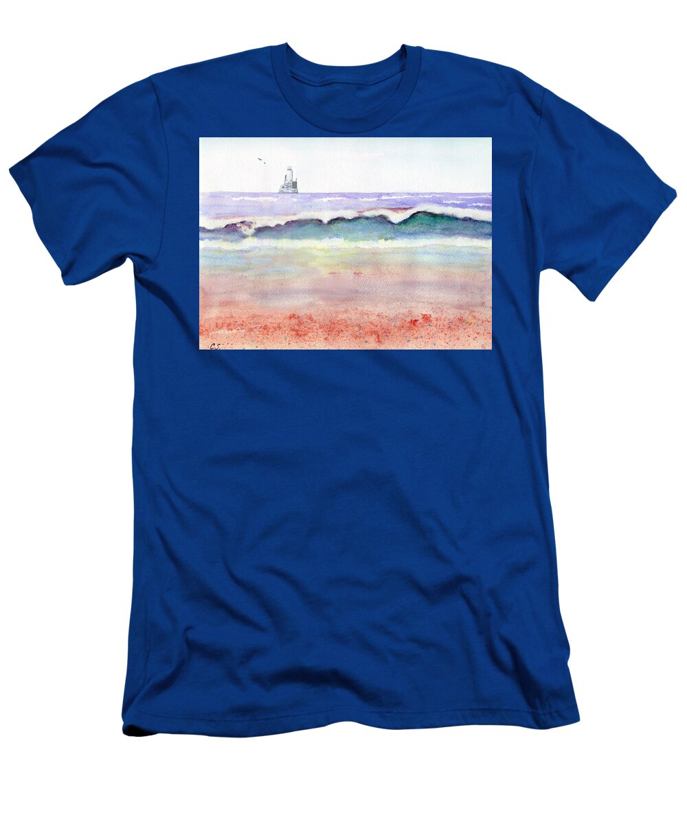 C Sitton Painting Paintings T-Shirt featuring the painting At the Beach by C Sitton