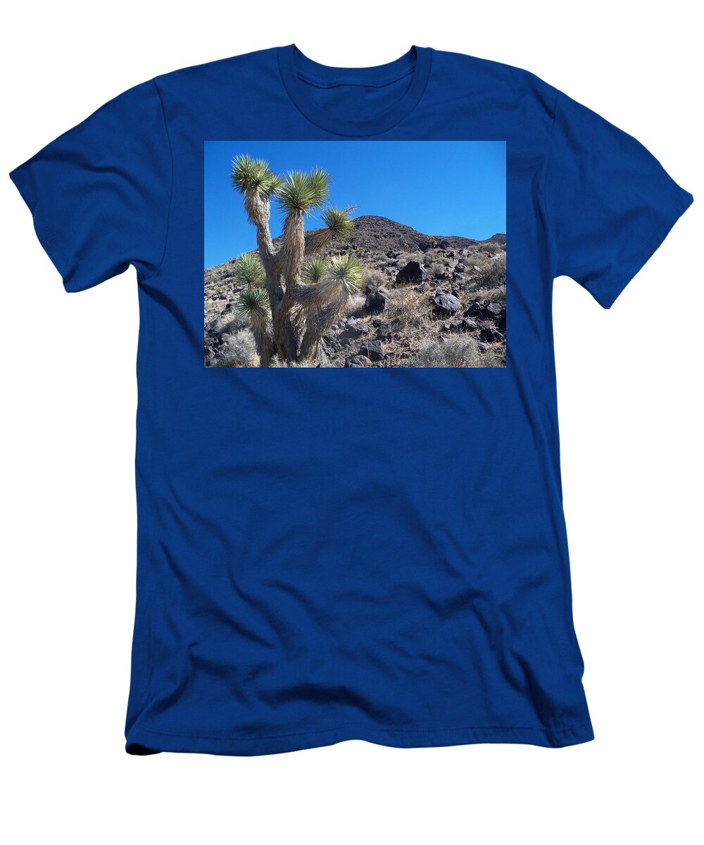 Landscape T-Shirt featuring the photograph Black Mountain Yucca by Alan Socolik