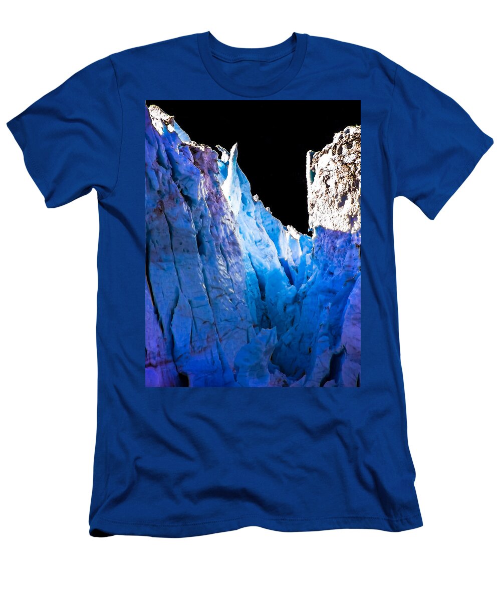 Iceberg T-Shirt featuring the photograph Blue Shivers by Karen Wiles