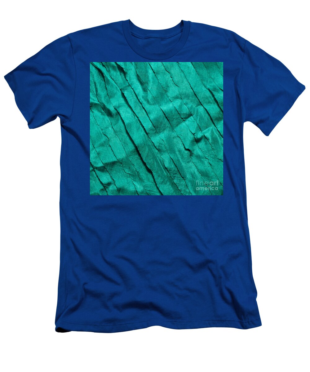 Cambodian T-Shirt featuring the photograph Blue Silk 04 by Rick Piper Photography