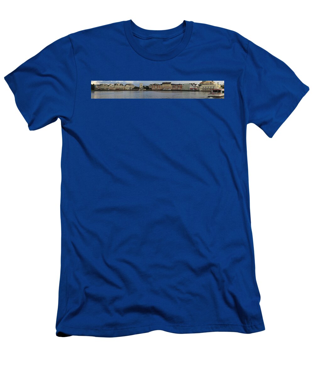 Panorama T-Shirt featuring the photograph Boardwalk Panorama Walt Disney World by Thomas Woolworth