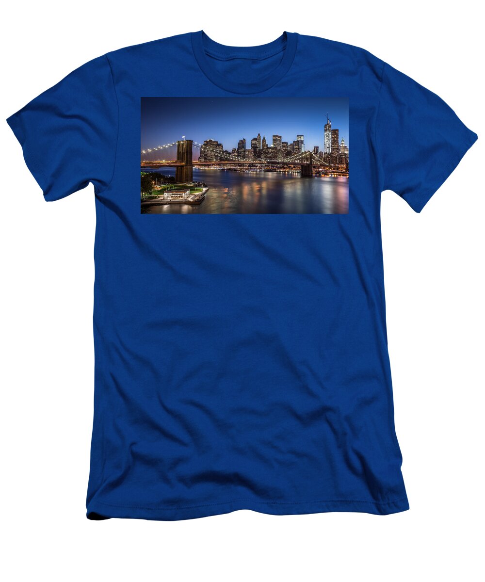 America T-Shirt featuring the photograph Brooklyn Bridge by Mihai Andritoiu