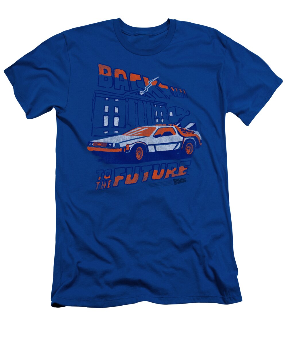 Back To The Future T-Shirt featuring the digital art Bttf - Ligtning Strikes by Brand A