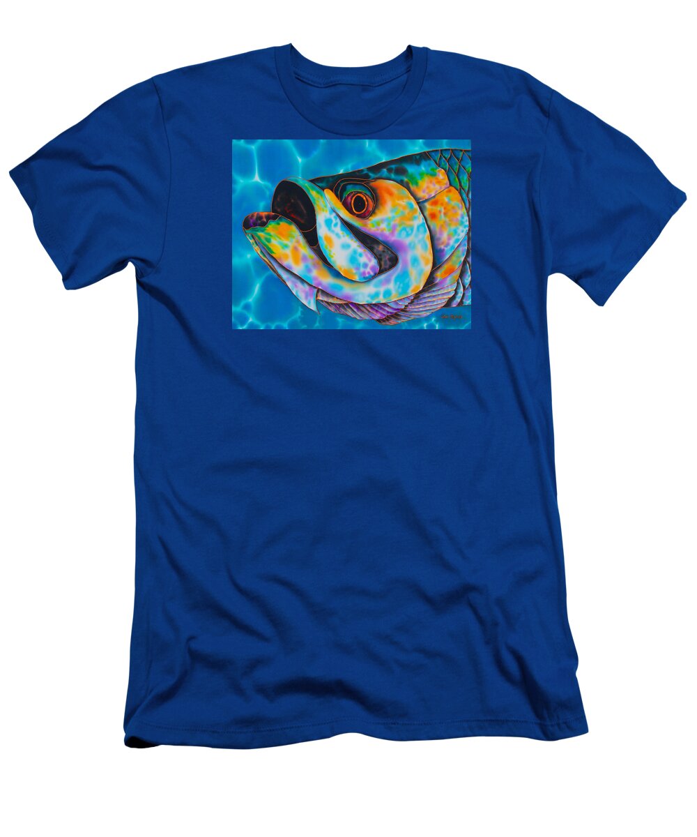  Gamefish T-Shirt featuring the tapestry - textile Caribbean Tarpon Fish by Daniel Jean-Baptiste