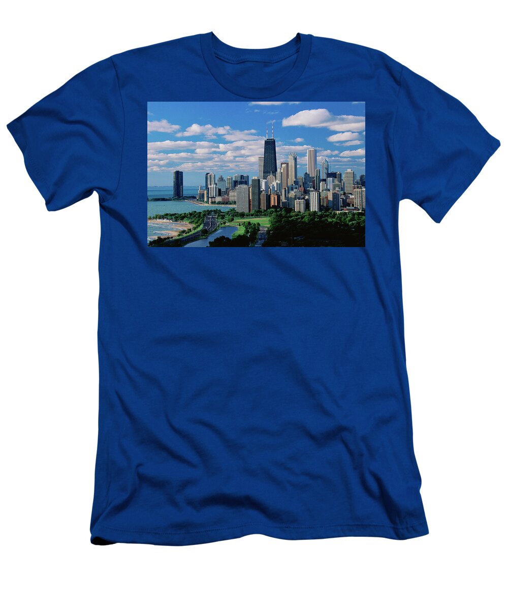 Photography T-Shirt featuring the photograph Chicago, Lincoln Park & Diversey Harbor by Panoramic Images