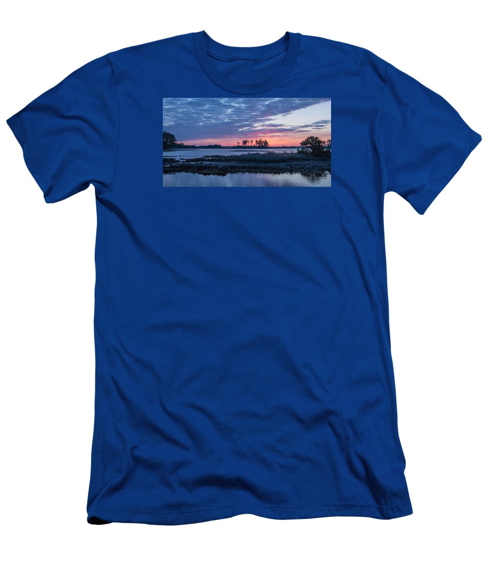 Chincoteague T-Shirt featuring the photograph Chincoteague Wildlife Refuge Dawn by Photographic Arts And Design Studio