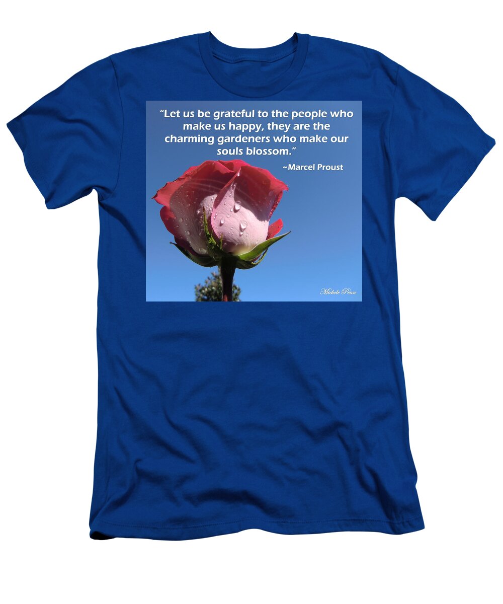 Red Rose With Dew Drops T-Shirt featuring the photograph Choose your Quote Choose your Picture 25 by Michele Penn