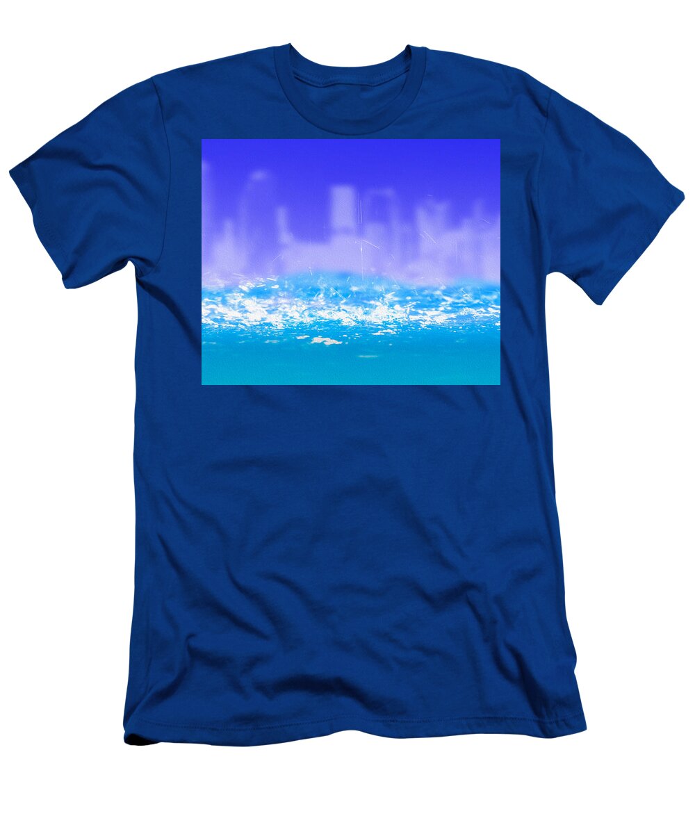 Architecture T-Shirt featuring the painting City Rain by Bob Orsillo