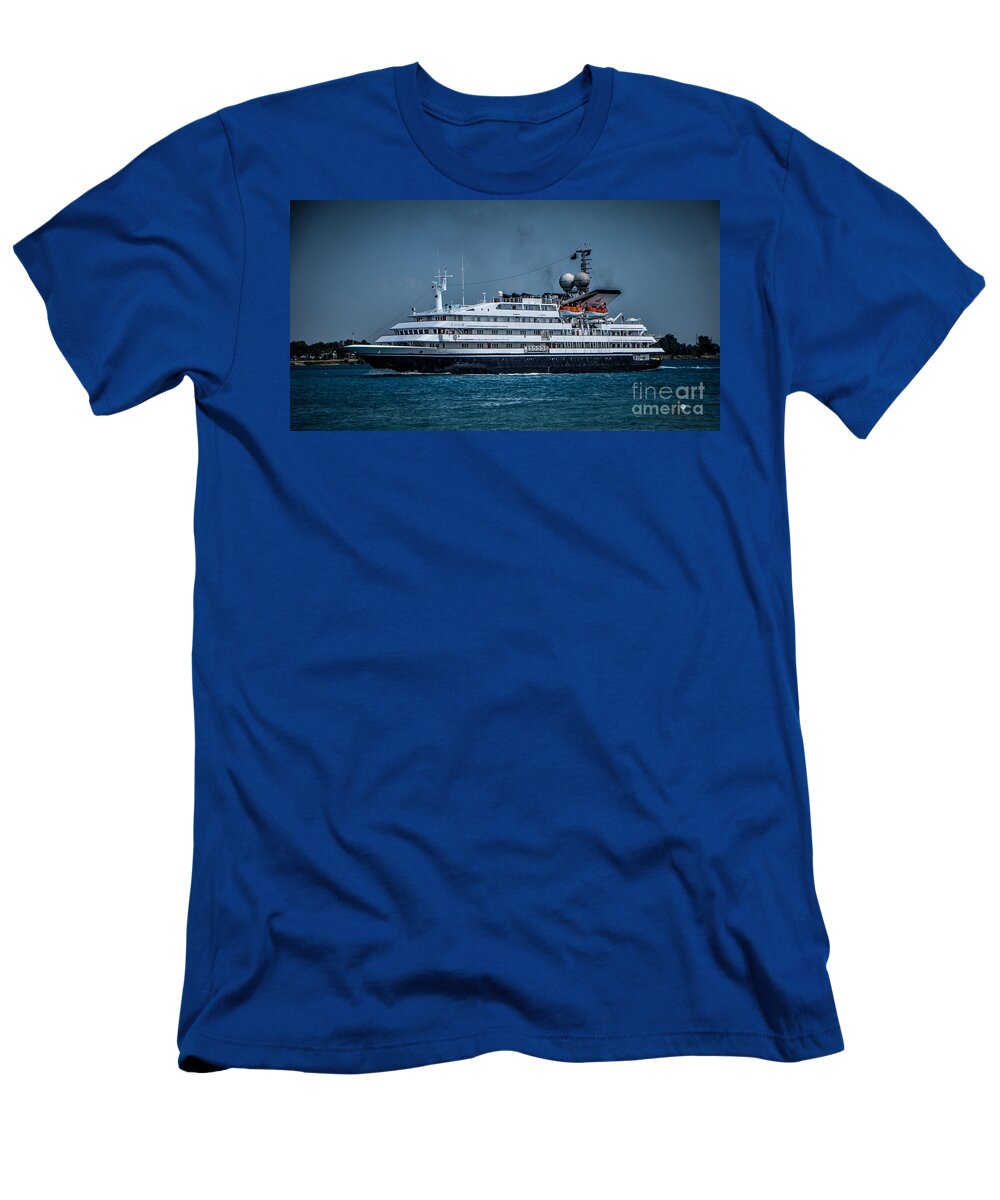 Ship. White T-Shirt featuring the photograph Cletia II by Ronald Grogan
