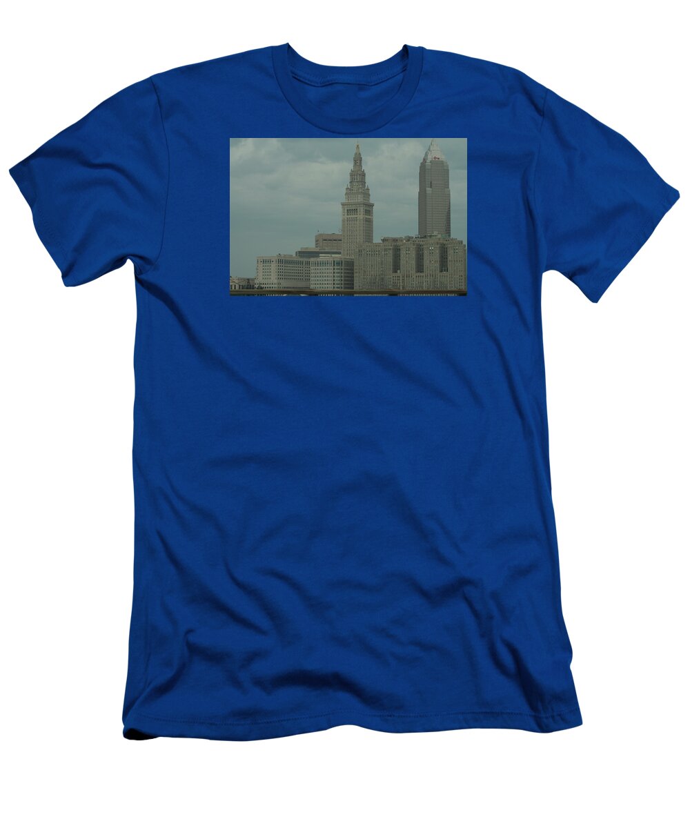 Cleveland T-Shirt featuring the photograph Cleveland Ohio Skyscrapers by Valerie Collins