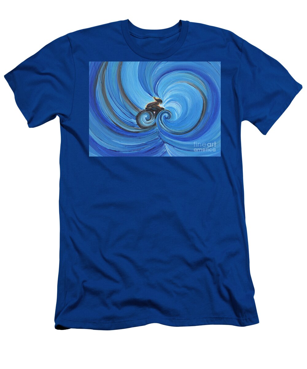 First Star Art T-Shirt featuring the painting Cycle by jrr by First Star Art
