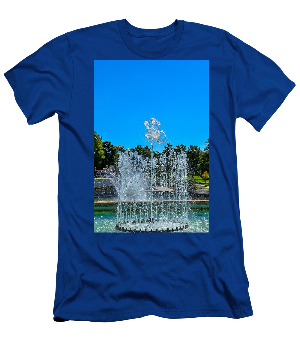 Dancing Fountain T-Shirt featuring the photograph Dancing Fountain by Debra Martz