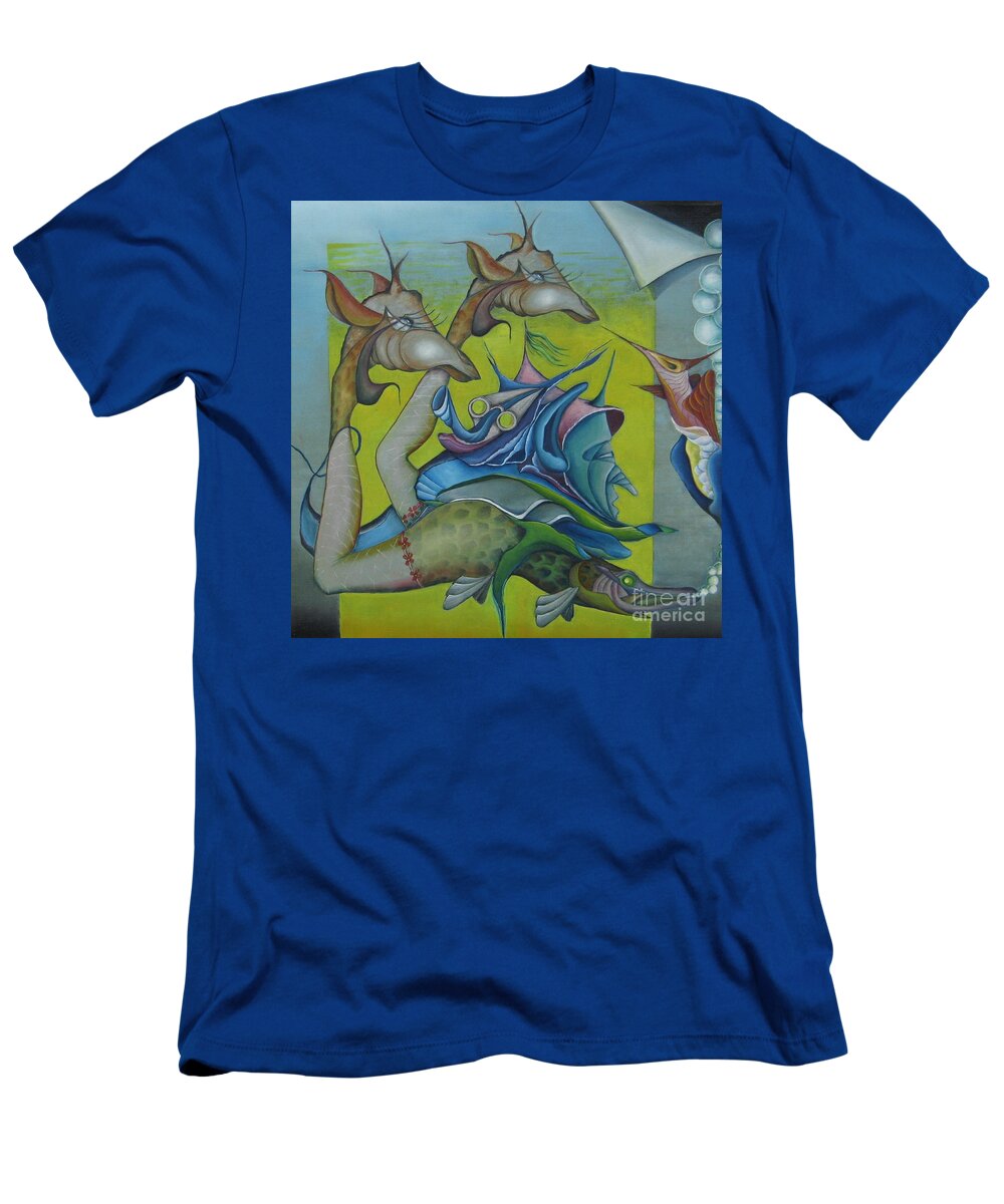 Animals T-Shirt featuring the painting The circle by Bob Ivens