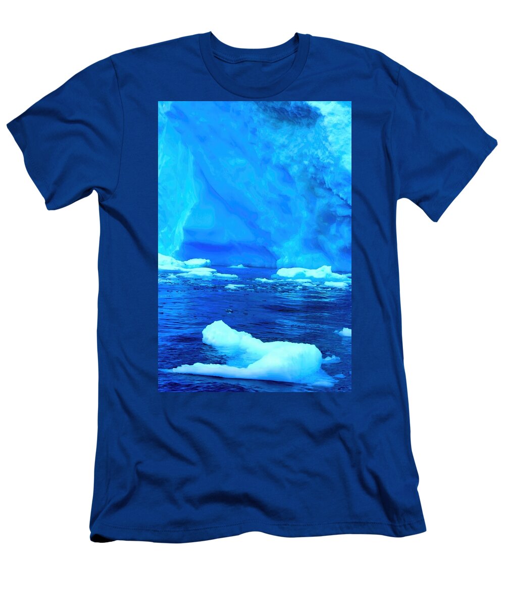 Iceberg T-Shirt featuring the photograph Deep Blue Iceberg by Amanda Stadther