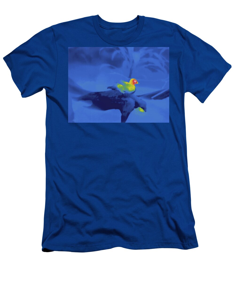 Thermography T-Shirt featuring the photograph Duck, Thermogram by Science Stock Photography