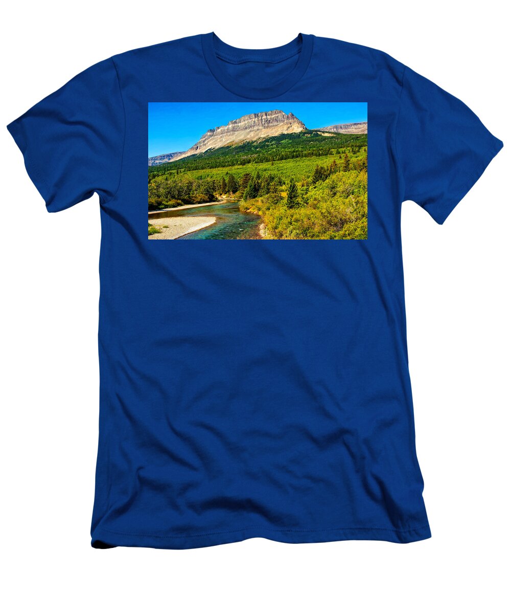Landscape T-Shirt featuring the photograph East Flattop Mountain by John M Bailey