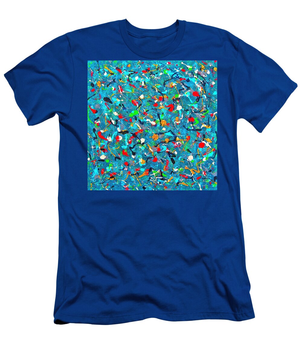 Abstract T-Shirt featuring the painting Ebb and Flow by Artcetera By   LizMac