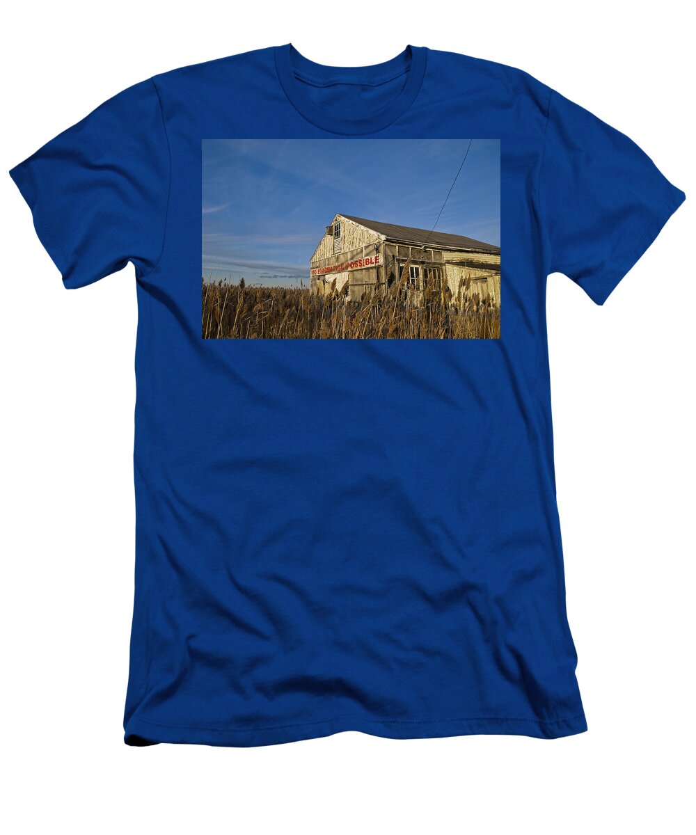 Plum Island T-Shirt featuring the photograph Evacuation Not Possible by Rick Mosher