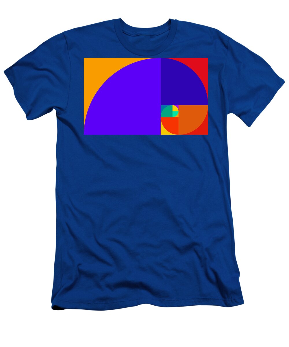 Nautilus T-Shirt featuring the painting Fibonacci Style by Charles Stuart