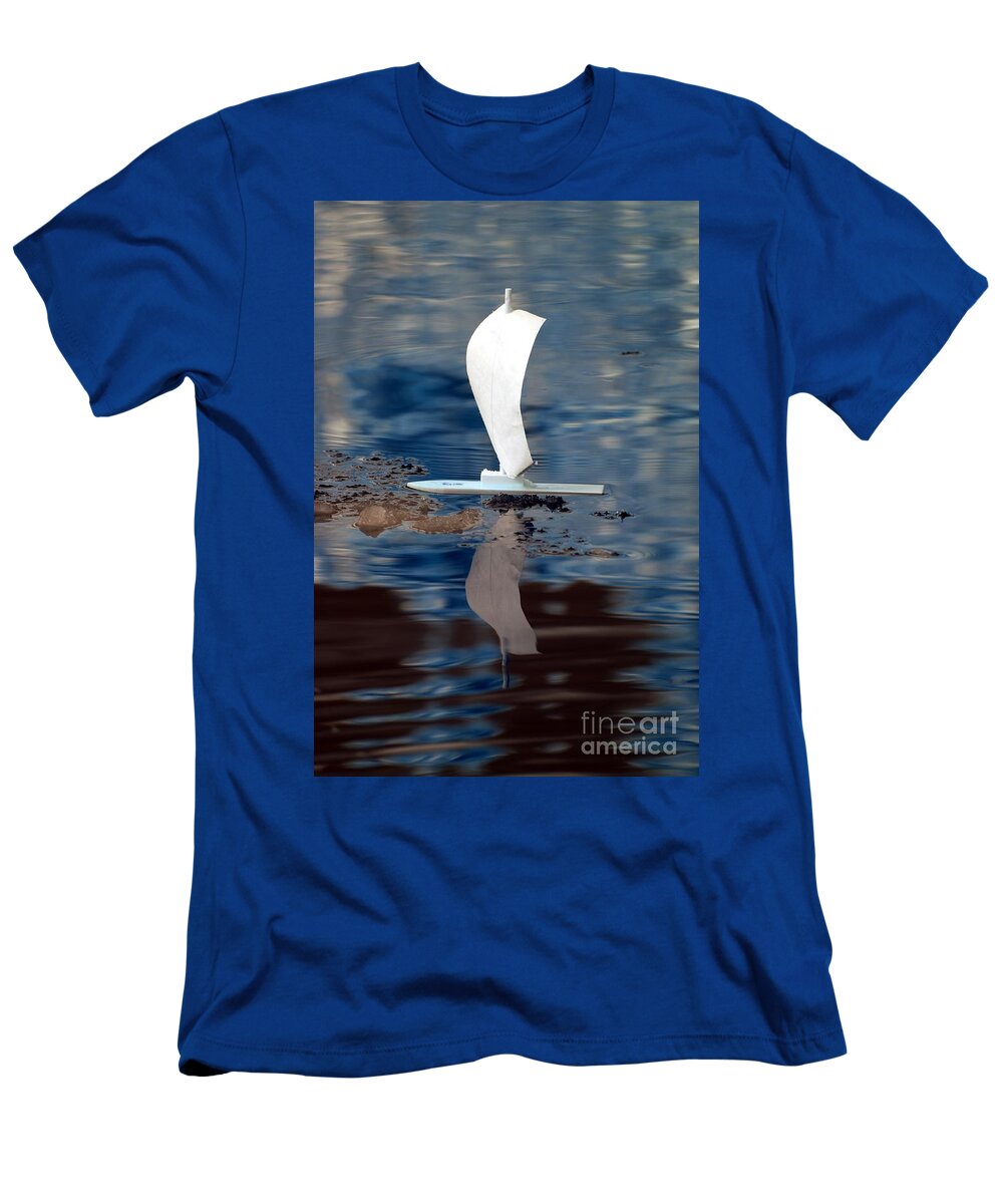 Sail T-Shirt featuring the photograph First Sail by Rebecca Parker