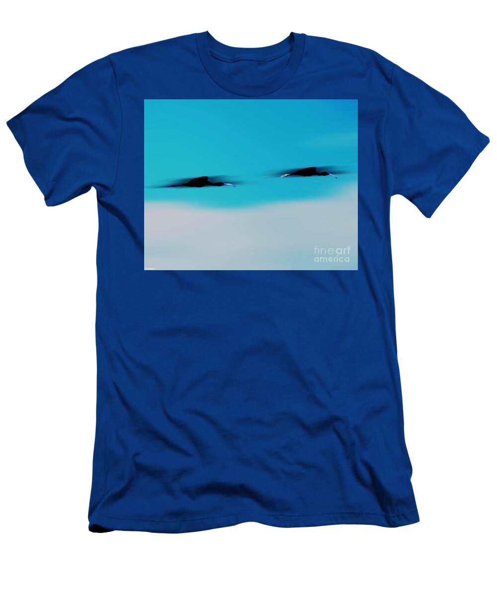 Fly T-Shirt featuring the digital art FlyBy by Lizi Beard-Ward