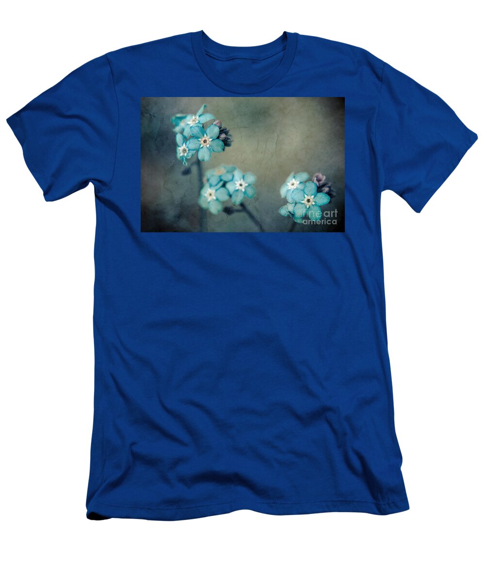 Blue T-Shirt featuring the photograph Forget Me Not 01 - s22dt06 by Variance Collections