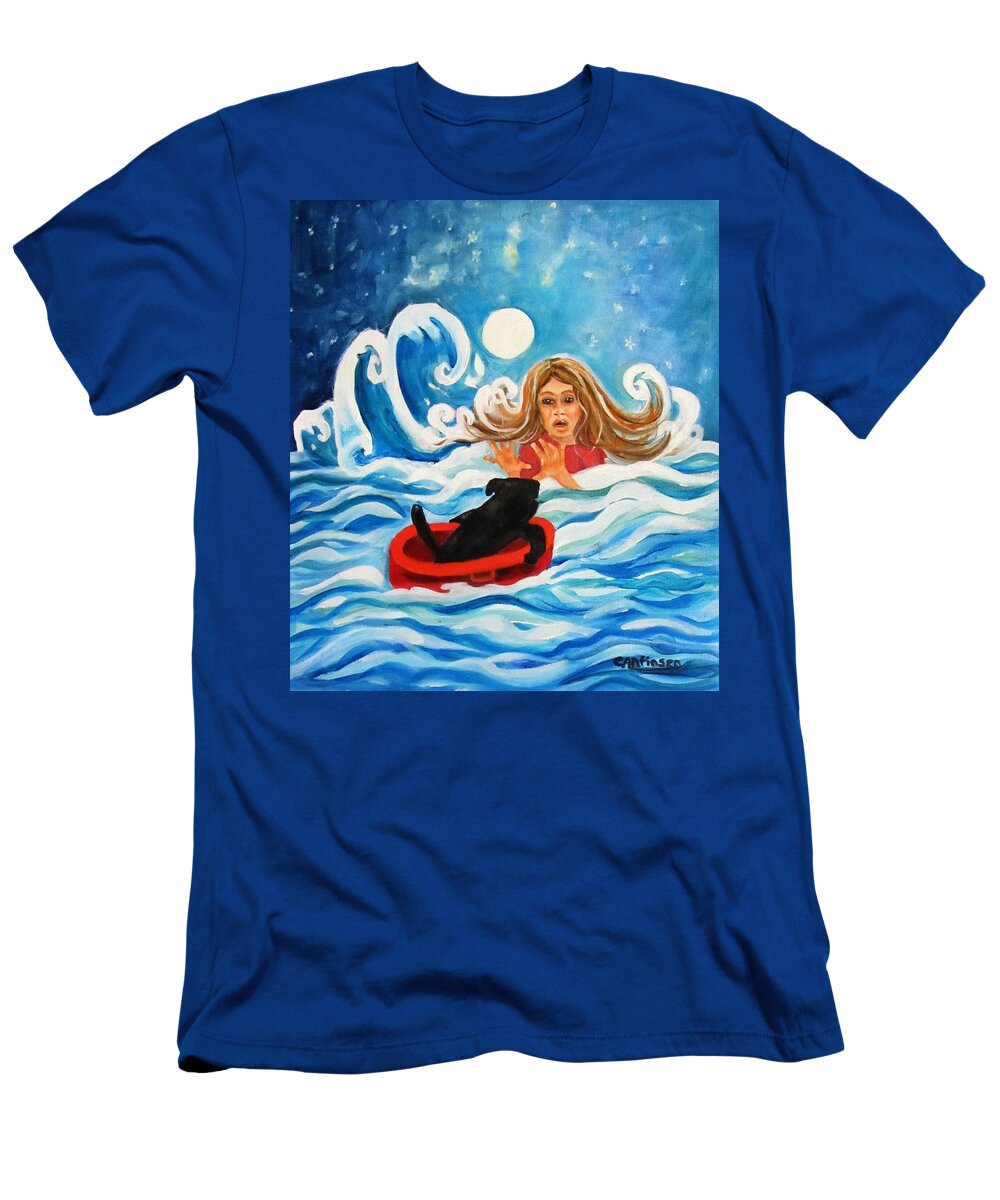 Front T-Shirt featuring the painting Front Cover by Carol Allen Anfinsen