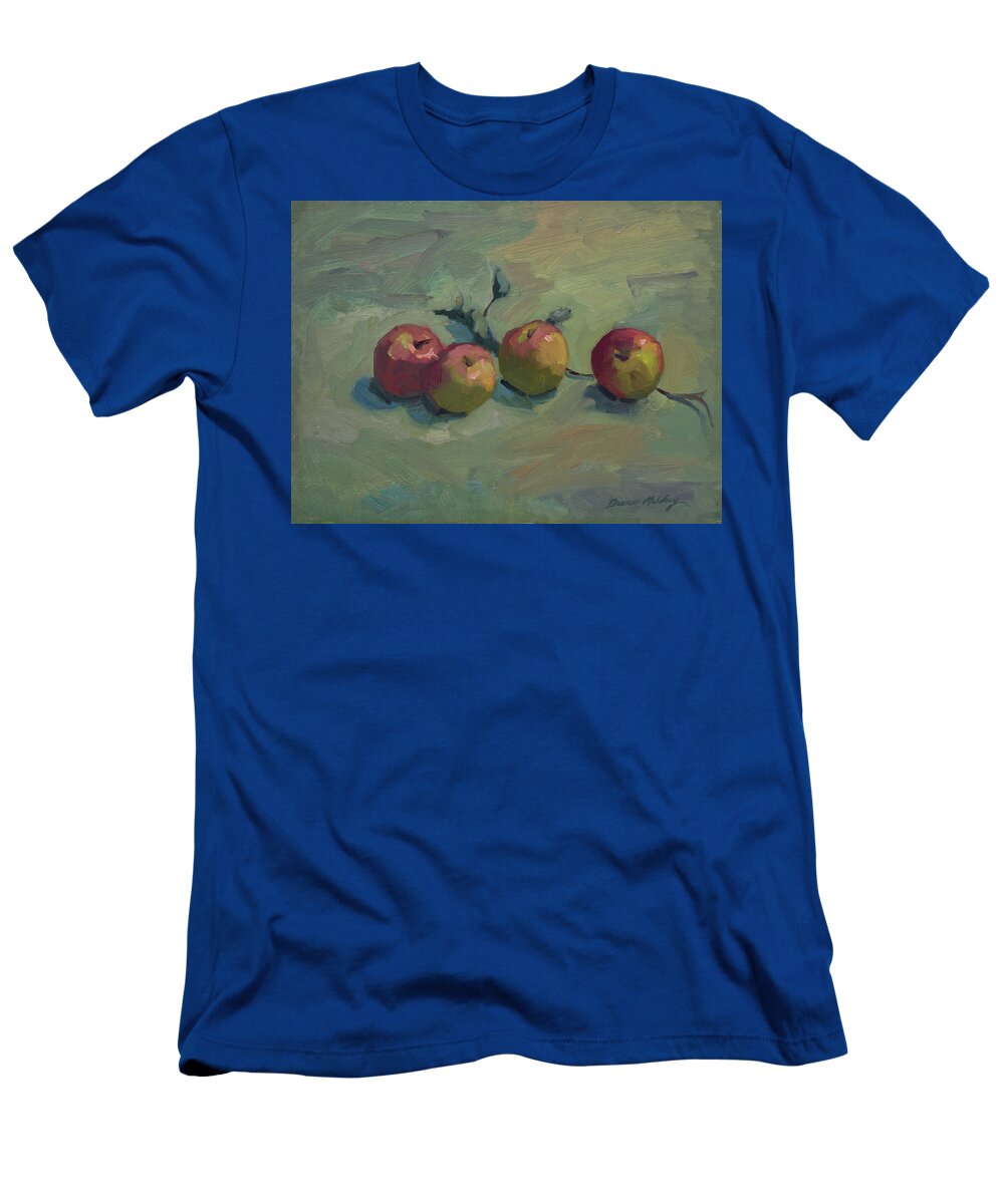 Fuji T-Shirt featuring the painting Fuji Apples by Diane McClary