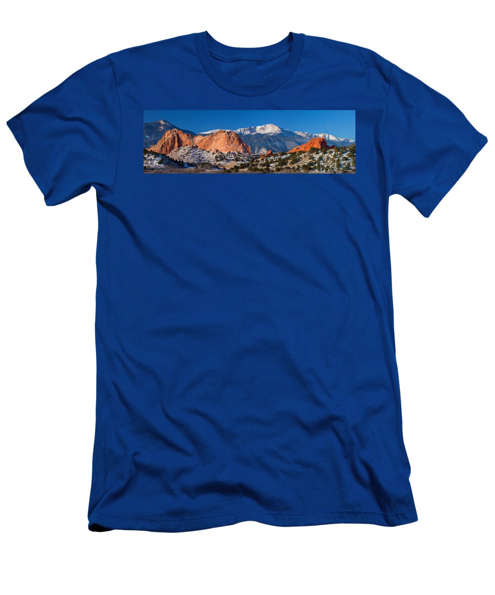 Pano T-Shirt featuring the photograph Garden of the Gods by Darren White