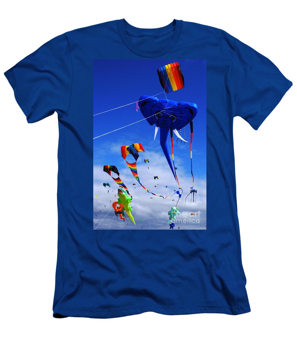 Kite T-Shirt featuring the photograph Go Fly A Kite 5 by Bob Christopher