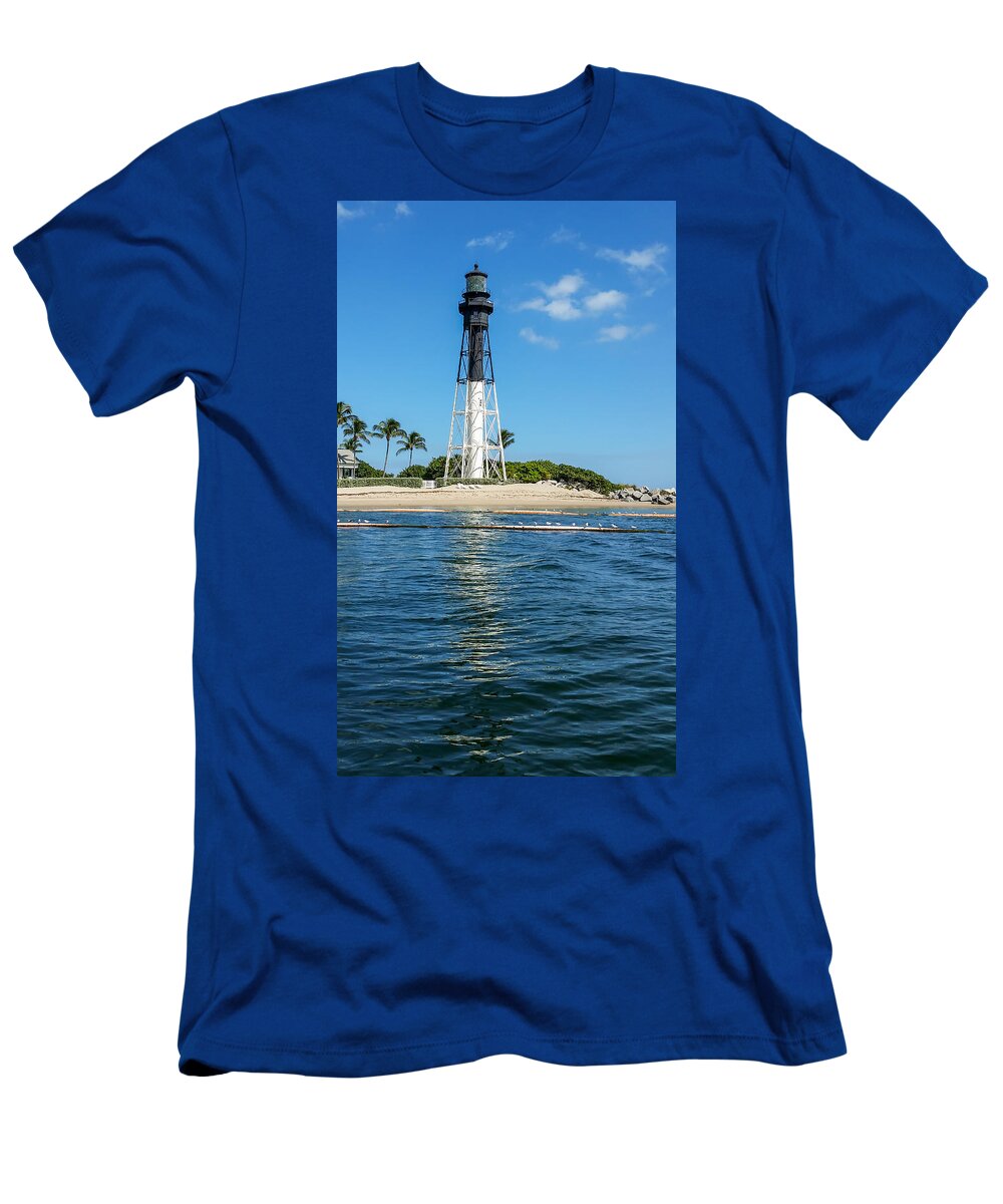 Hillsboro T-Shirt featuring the photograph Hillsboro Inlet Lighthouse by David Hart