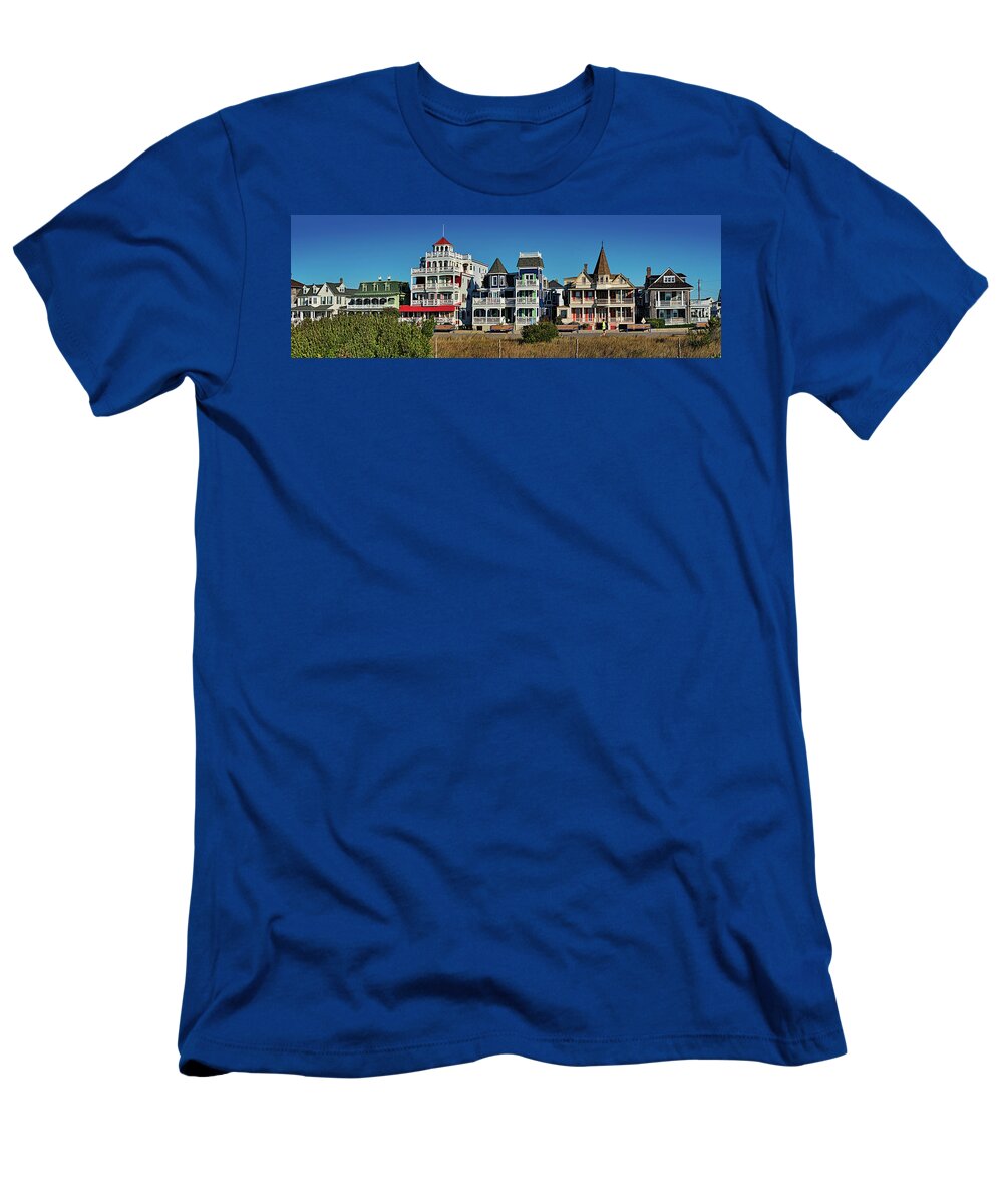 Photography T-Shirt featuring the photograph Houses On The Beach, Morning Star by Panoramic Images