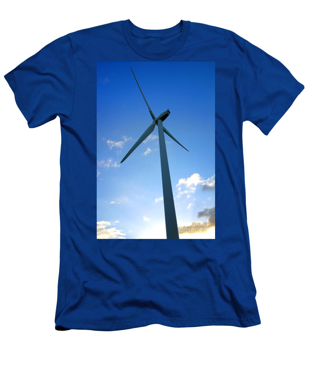 Windmill T-Shirt featuring the photograph Into the Wind by Olivier Le Queinec