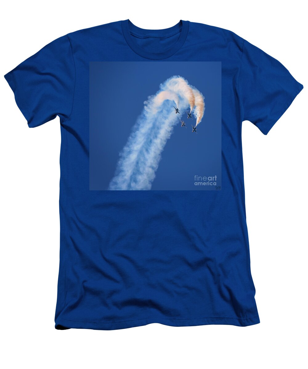 Jet T-Shirt featuring the photograph Inverted Vertical Dive by David Millenheft