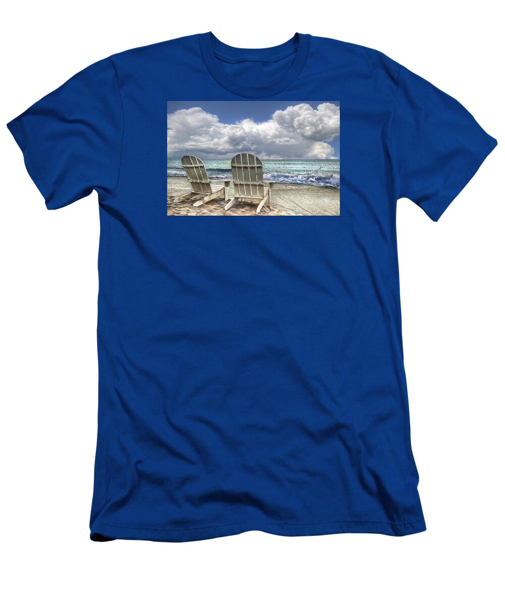 Clouds T-Shirt featuring the photograph Island Attitude by Debra and Dave Vanderlaan