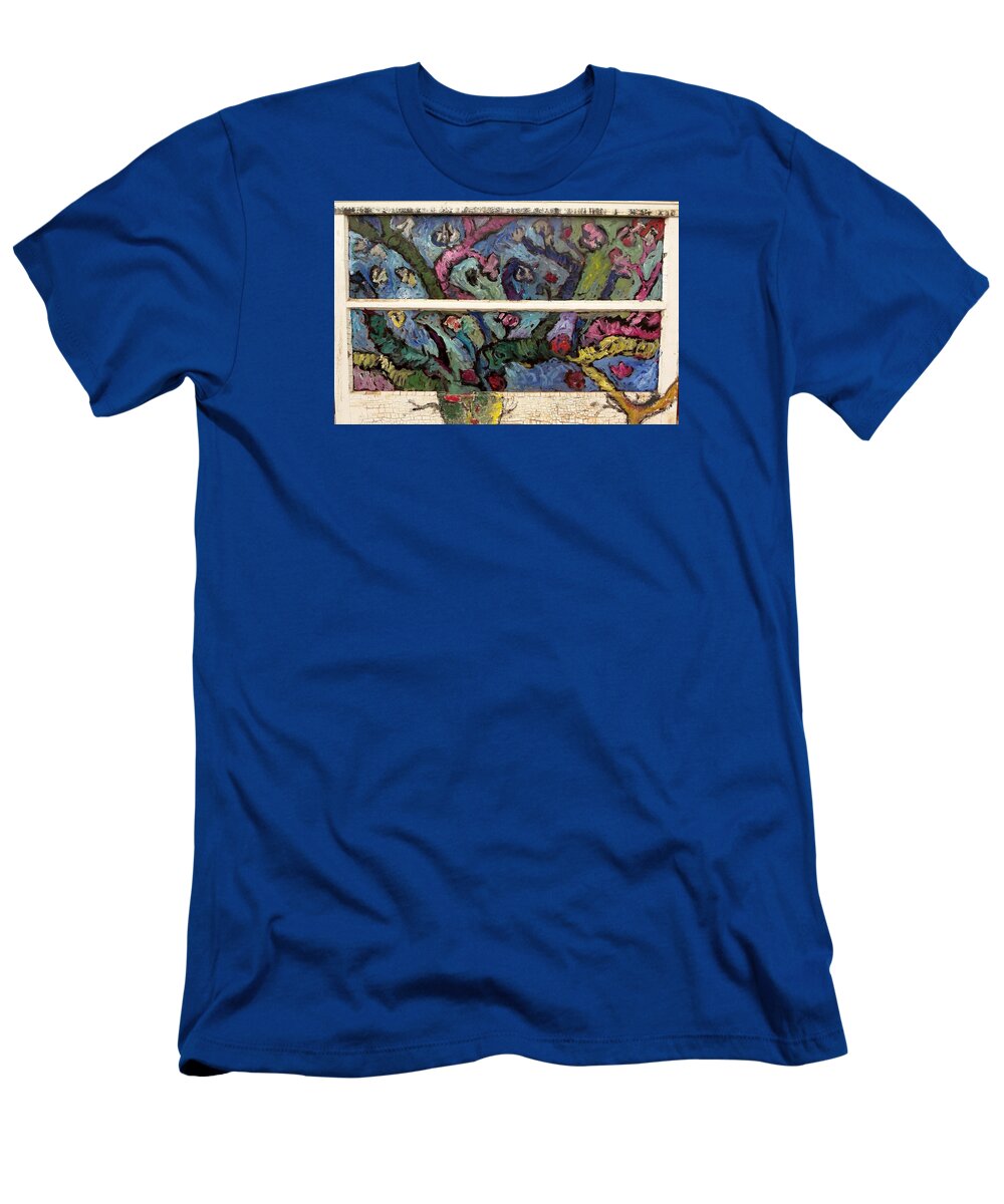 Tree Limbs T-Shirt featuring the painting Jen's View by Mykul Anjelo