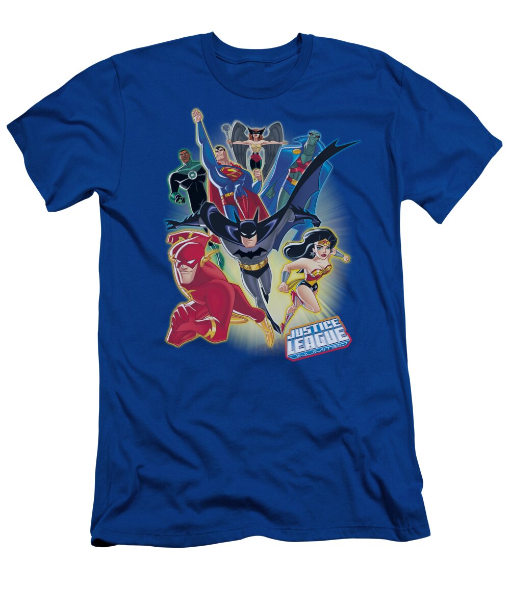 Justice League Of America T-Shirt featuring the digital art Jla - Unlimited by Brand A